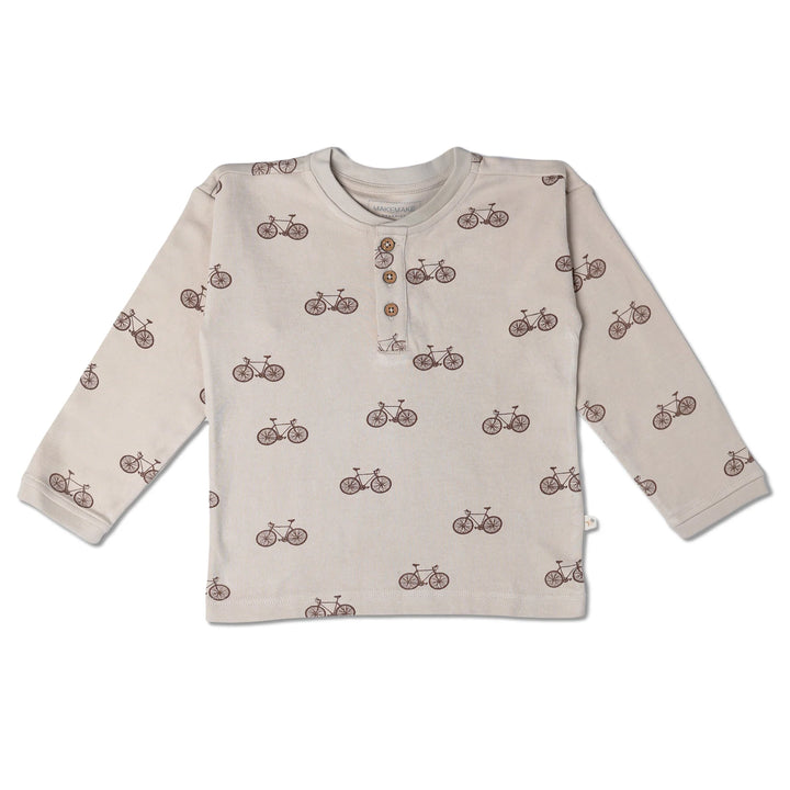MakeMake Organics - Organic Henley Tee in Bicycles