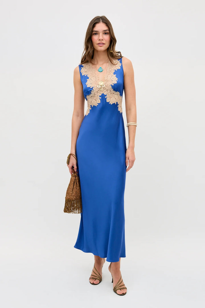 RIXO - Lysandra Dress in Iris Blue