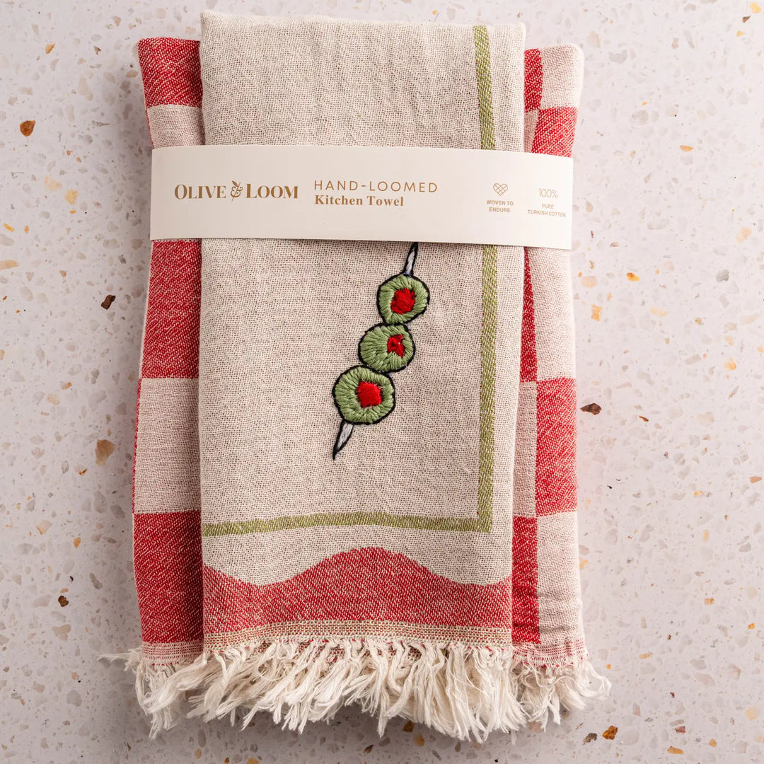 Olive & Loom –– Olive Hand Stitched Kitchen Towel Set