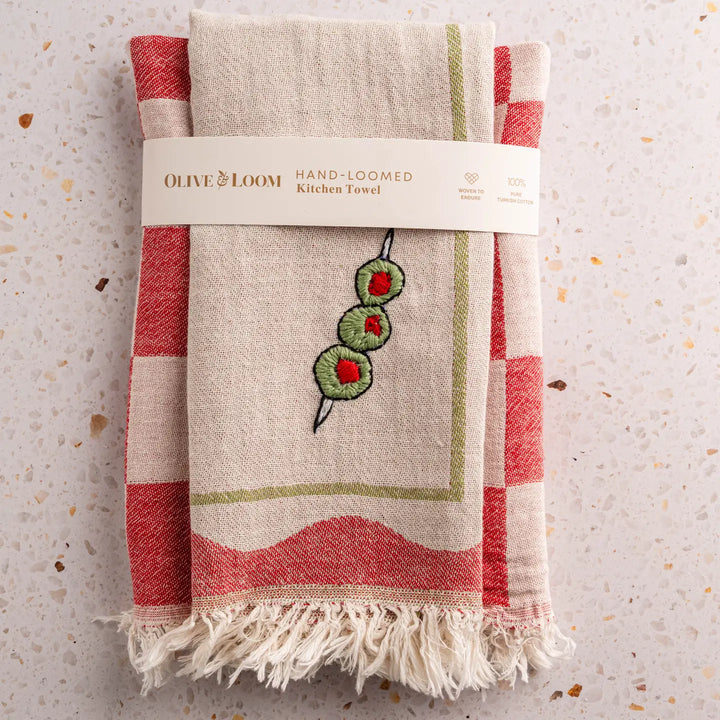 Olive & Loom –– Olive Hand Stitched Kitchen Towel Set