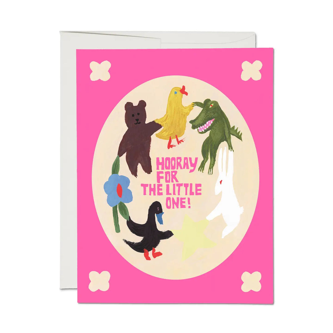 Red Cap Cards - Hooray for the Little One Greeting Card