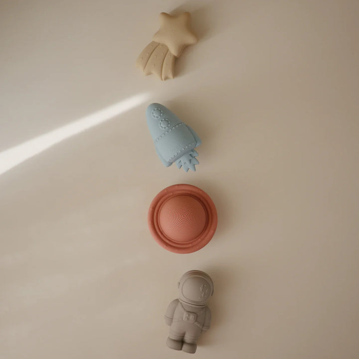 Mushie – Space Mold Free Bath Play Set - 4 Pack
