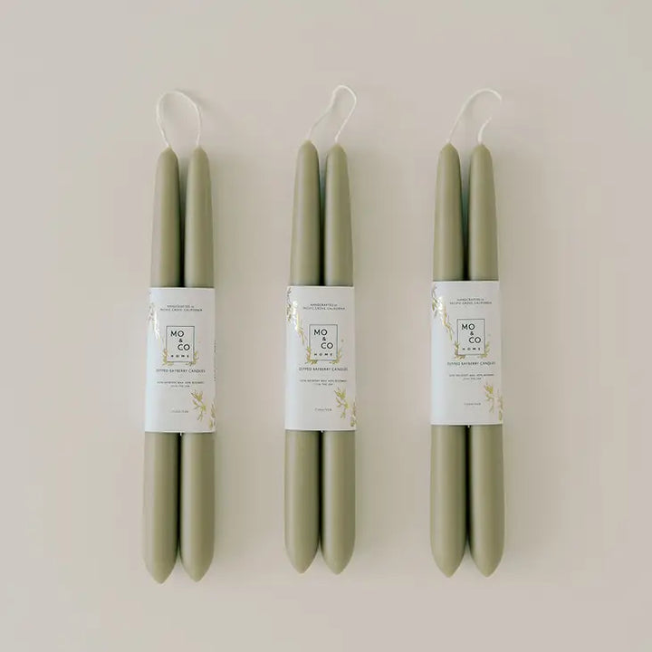 Mo&Co Home - Dipped Bayberry / Beeswax Candles