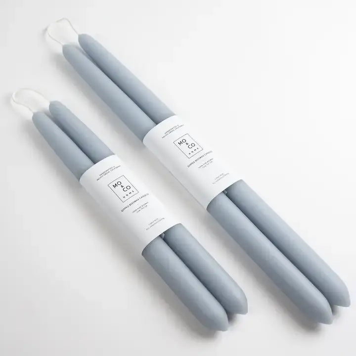 Mo&Co Home - Dipped Beeswax Candles in Bluebell