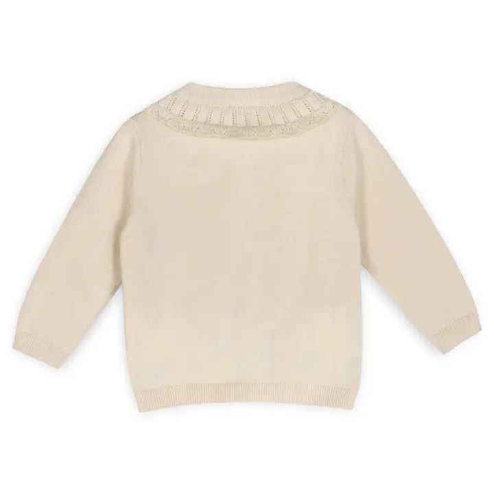 Viverano Organics –  Pointelle Knit Baby Cardigan in Floral