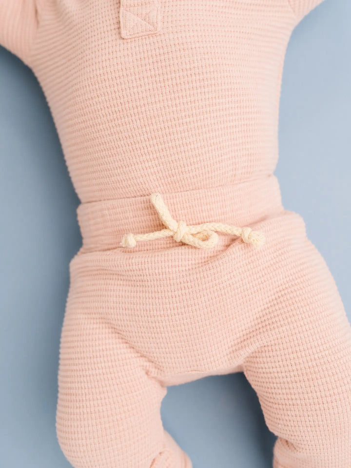 Little One Shop – Cozy Waffle Set in Rosewood Blush