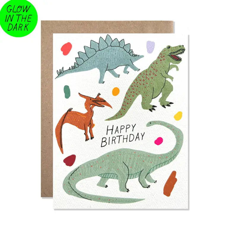 Hartland Cards - Glow in the Dark Dinosaurs Birthday Card