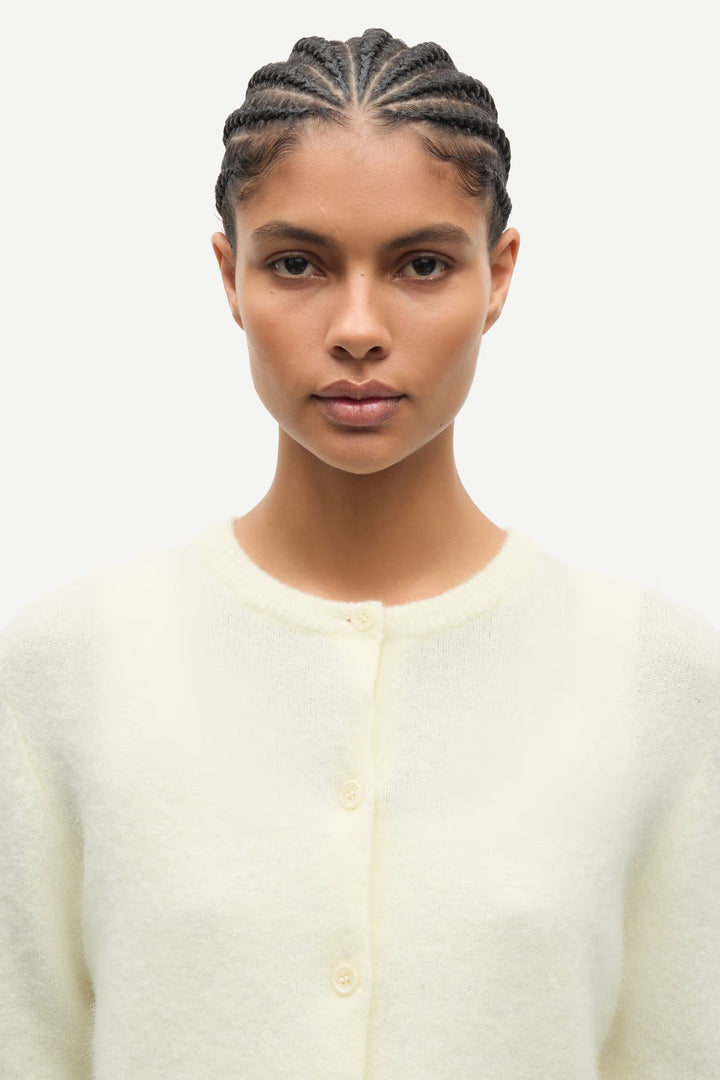 Samsoe – Nor Short Cardigan in Ethereal Green
