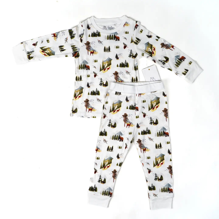 Mady & Max - Bamboo Cotton Blend Two Piece Pajamas in Wilderness