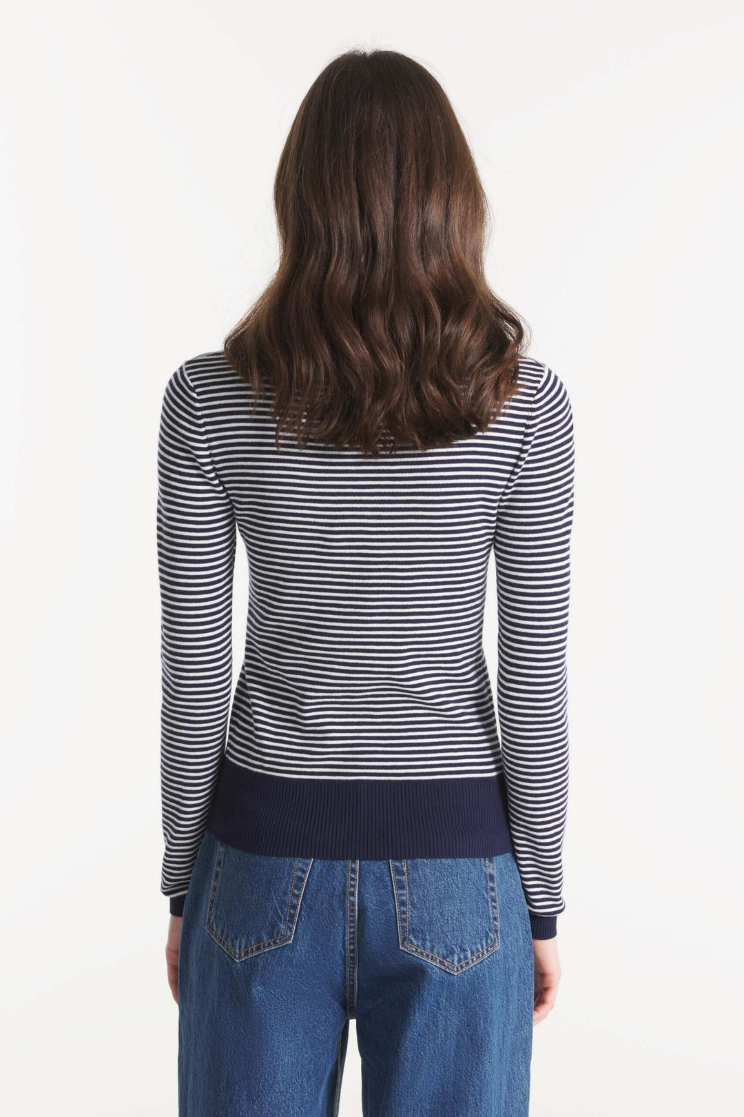 Le Mont Saint Michel - Grada Striped Cardigan in Navy