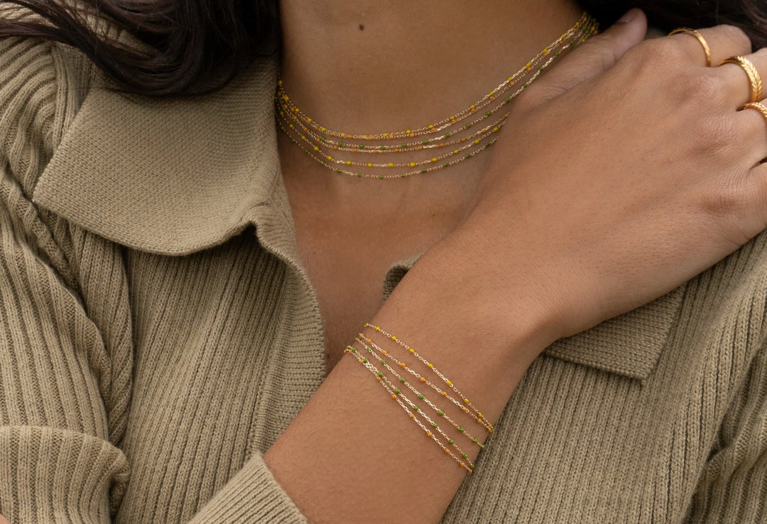 May Martin – Enamel and Gold Necklace