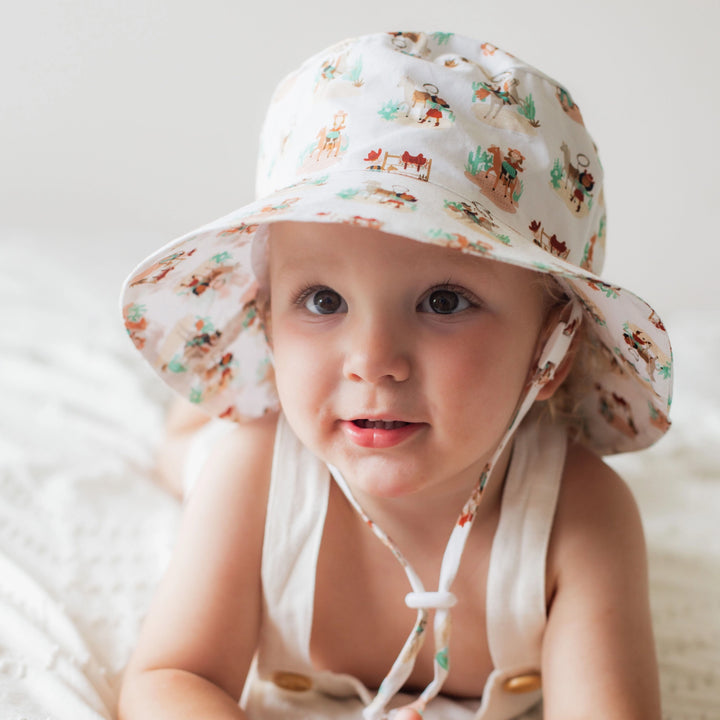 Huggalugs – Cowpoke Western Baby & Toddler Bucket Hat Upf 50+