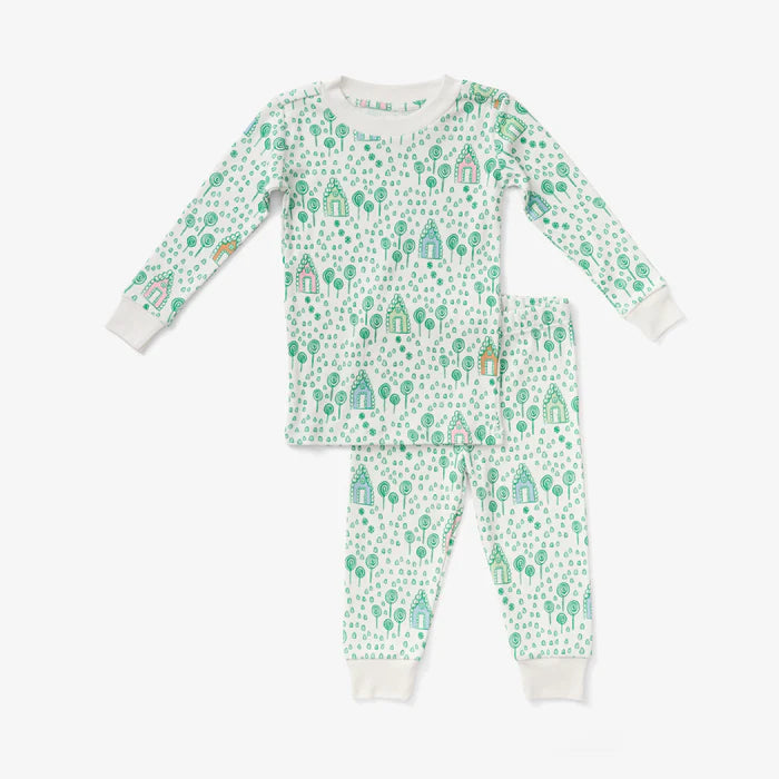 Lewis – Pajama Set in Emerald Gingerbread
