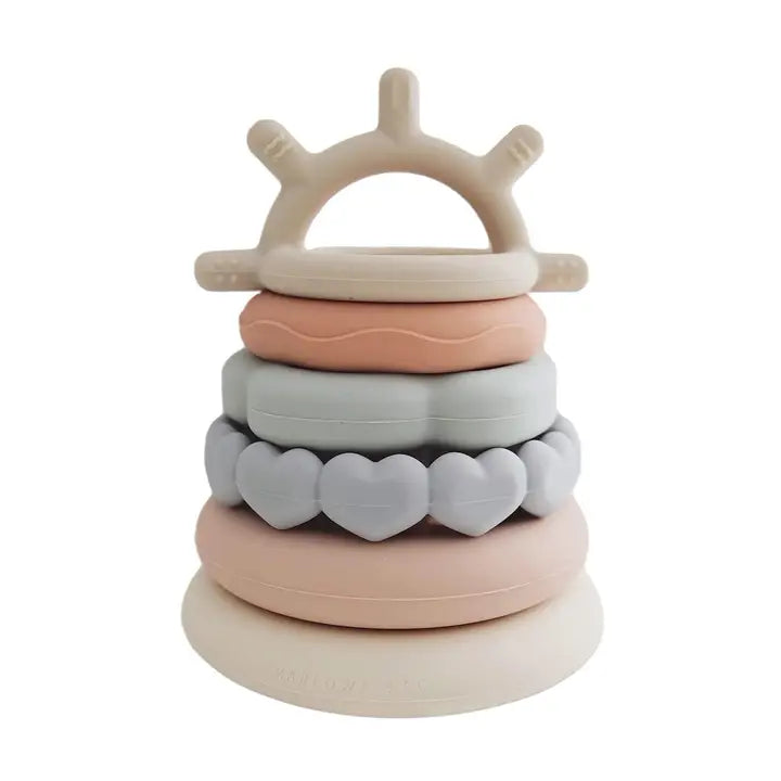 Marlowe & Co- Classic Silicone Stacking Teething Ring Toy