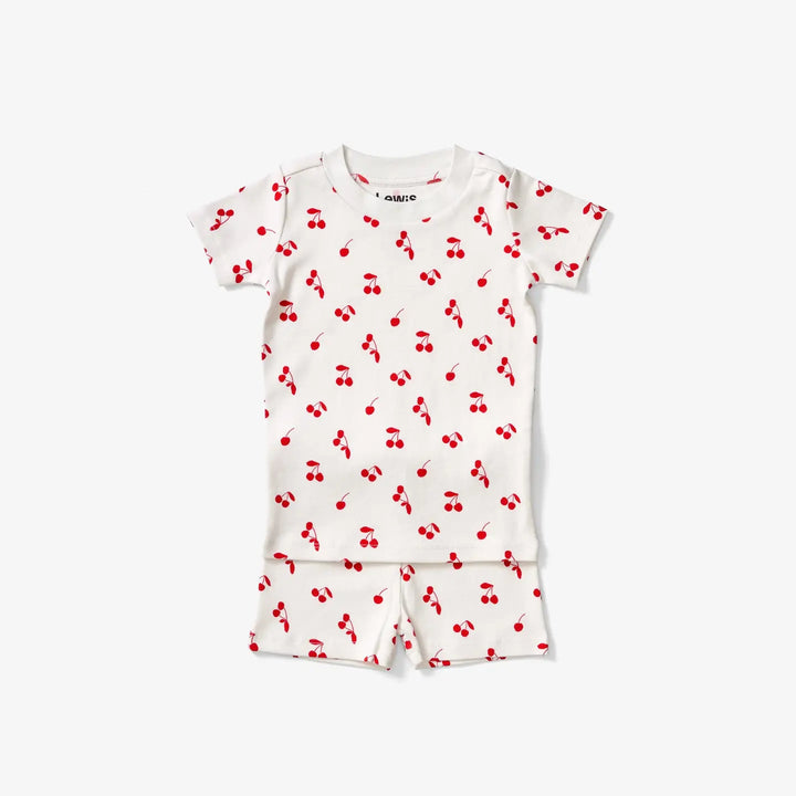 Lewis – Short Sleeve Pajama Set in Cherry