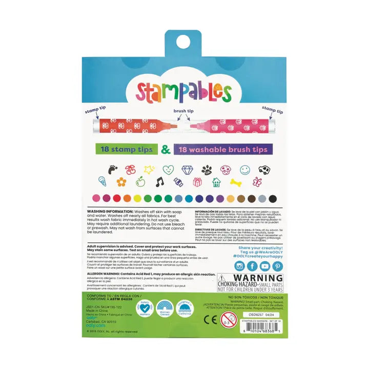 Ooly – Stampables Double Ended Stamp & Brush Markers