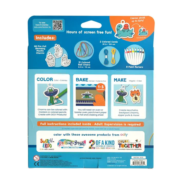 Ooly - Shrink-Its! D.I.Y. Shrink Art Kit Deluxe (73 PC Set)
