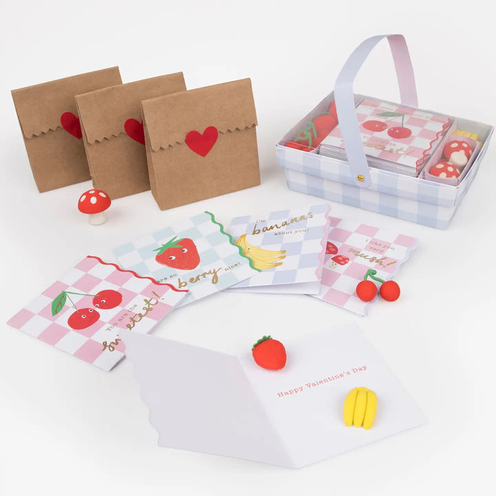 Meri Meri - Fruit Basket Valentines Card Set