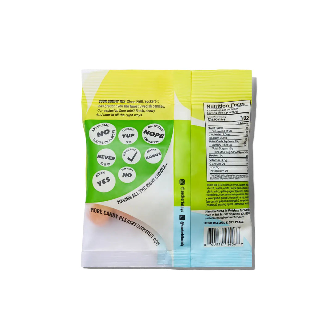 Sockerbit – Sour Gummy Mix 2.8 oz Bag