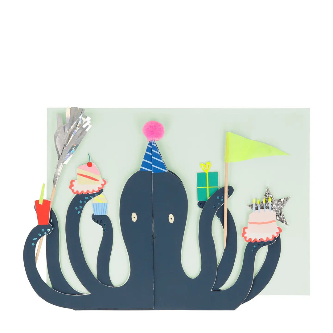 Meri Meri - Party Octopus Stand-Up Birthday Card