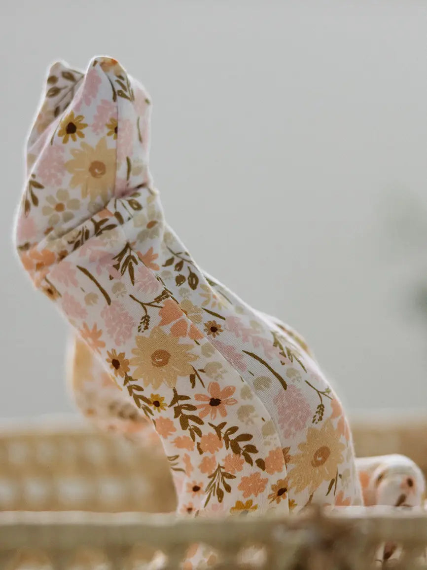 Honeycomb Goods - Zip Footie Pajamas in Flower Fields