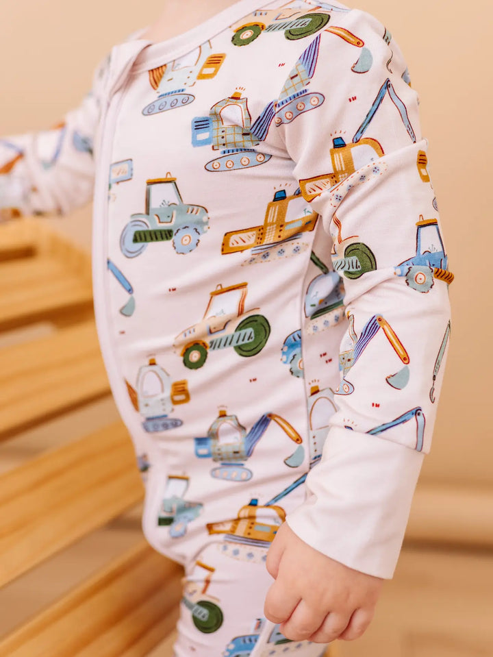 Bird and Bean – Bamboo Zip Sleeper in Little Builder