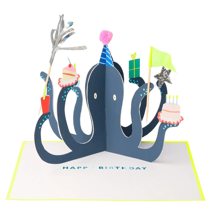 Meri Meri - Party Octopus Stand-Up Birthday Card