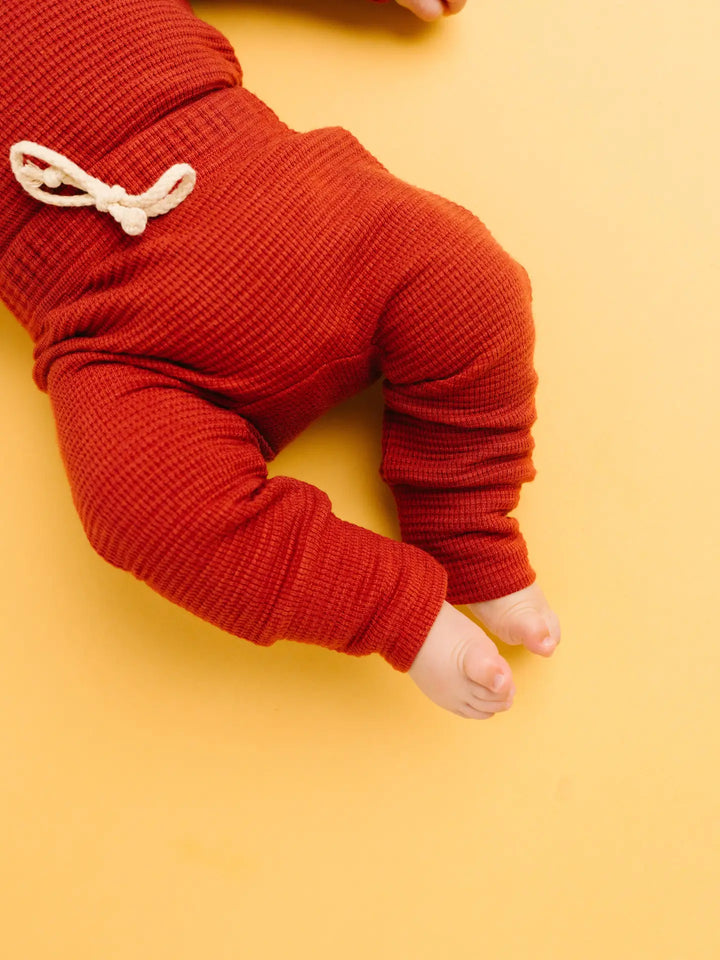 Little One Shop – Cozy Waffle Set in Crimson