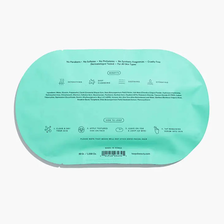 LOOPS – Clean Slate Hydrogel Mask, Single Mask