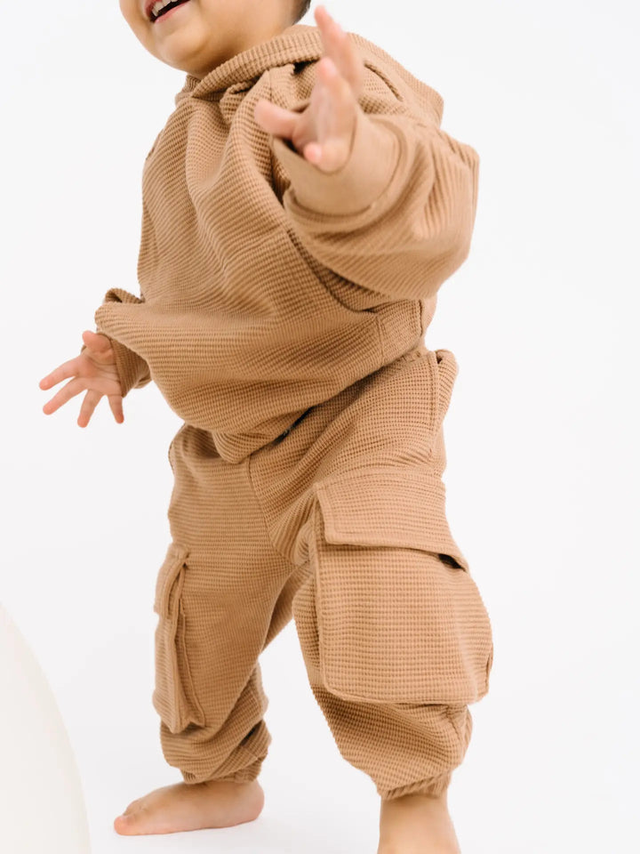 Little One Shop – Waffle Cargo Set in Toasted Almond
