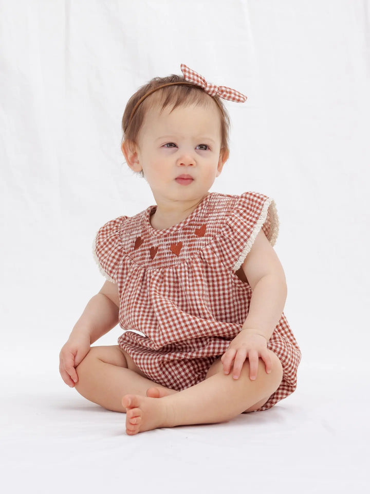 Quincy Mae – Lenore Romper in Red Gingham