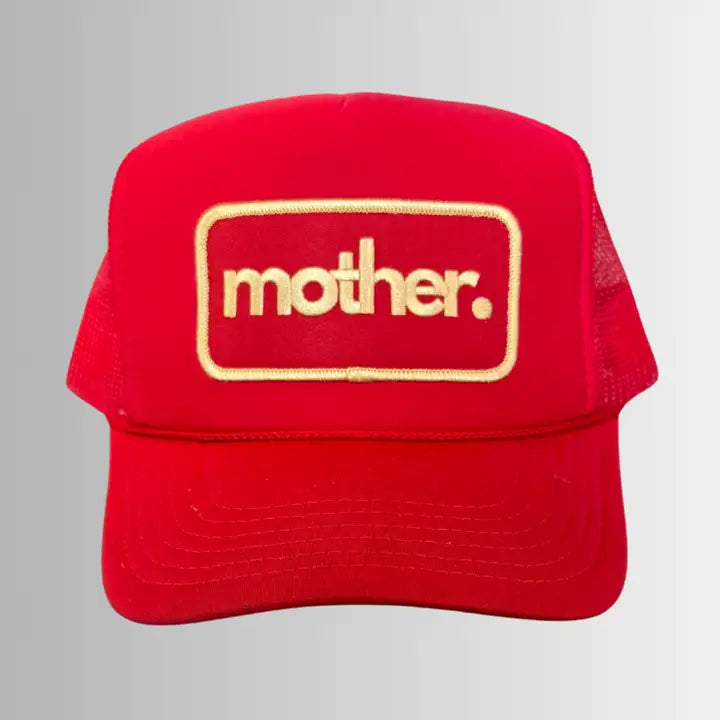 Mother Patch Trucker Hat in Red