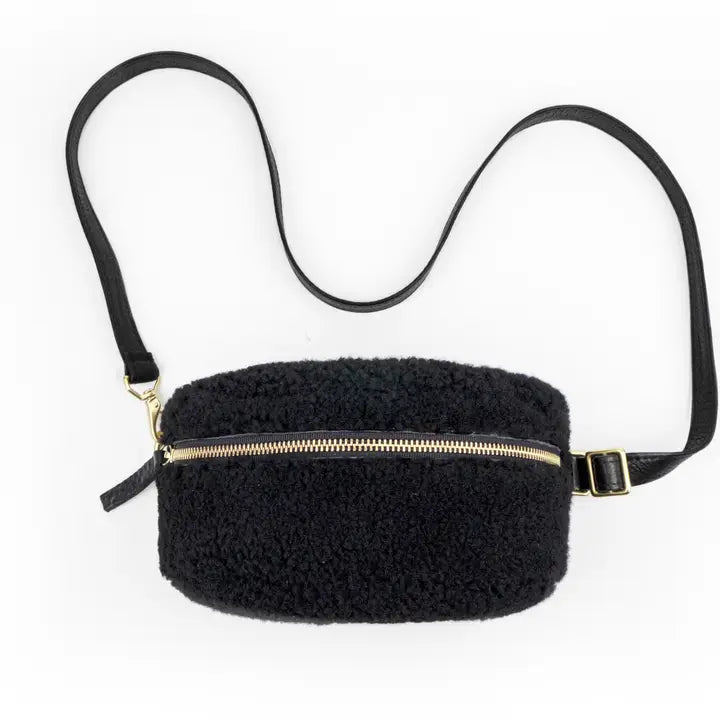 Primecut – Black Shearling Bum Bag