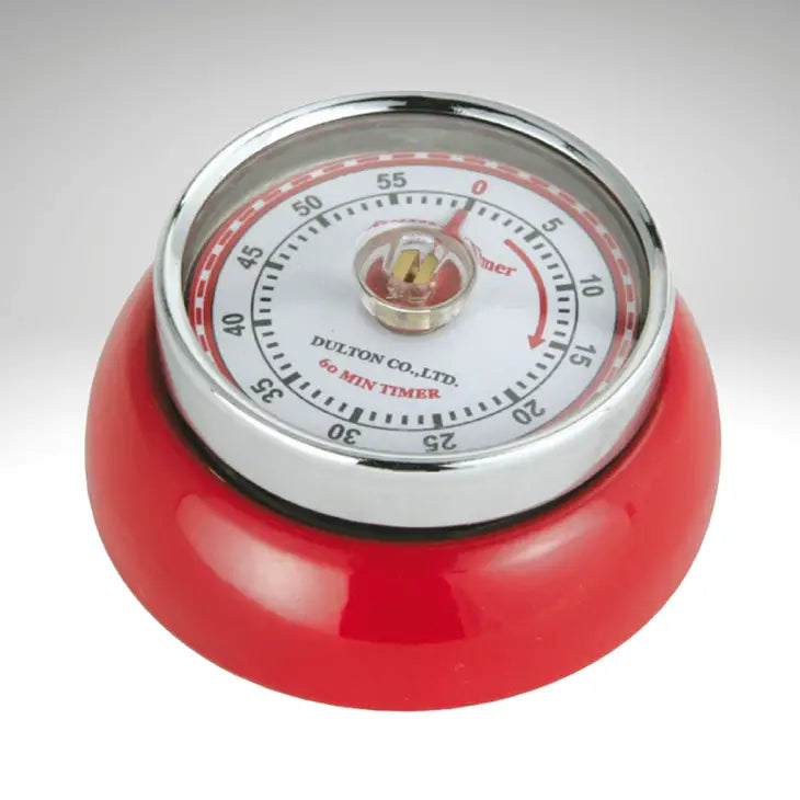 Retro Kitchen Timer in Red
