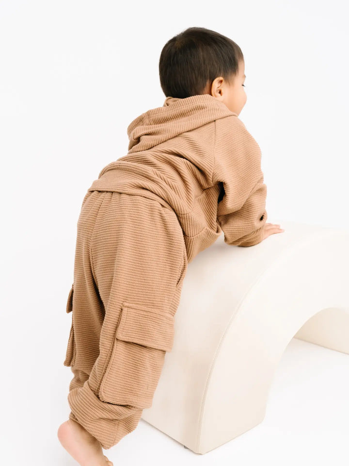 Little One Shop – Waffle Cargo Set in Toasted Almond