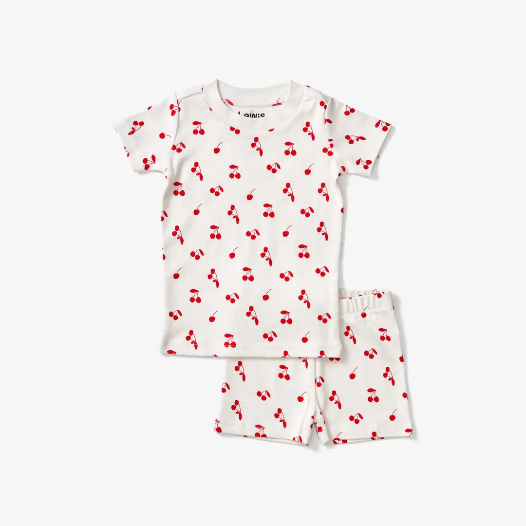 Lewis – Short Sleeve Pajama Set in Cherry