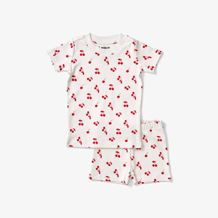 Lewis – Short Sleeve Pajama Set in Cherry