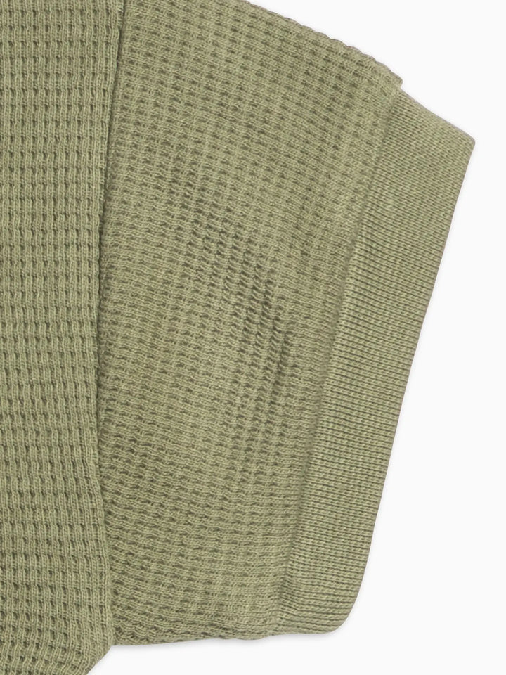 Colored Organics - Bailey Waffle Pocket Tee in Green