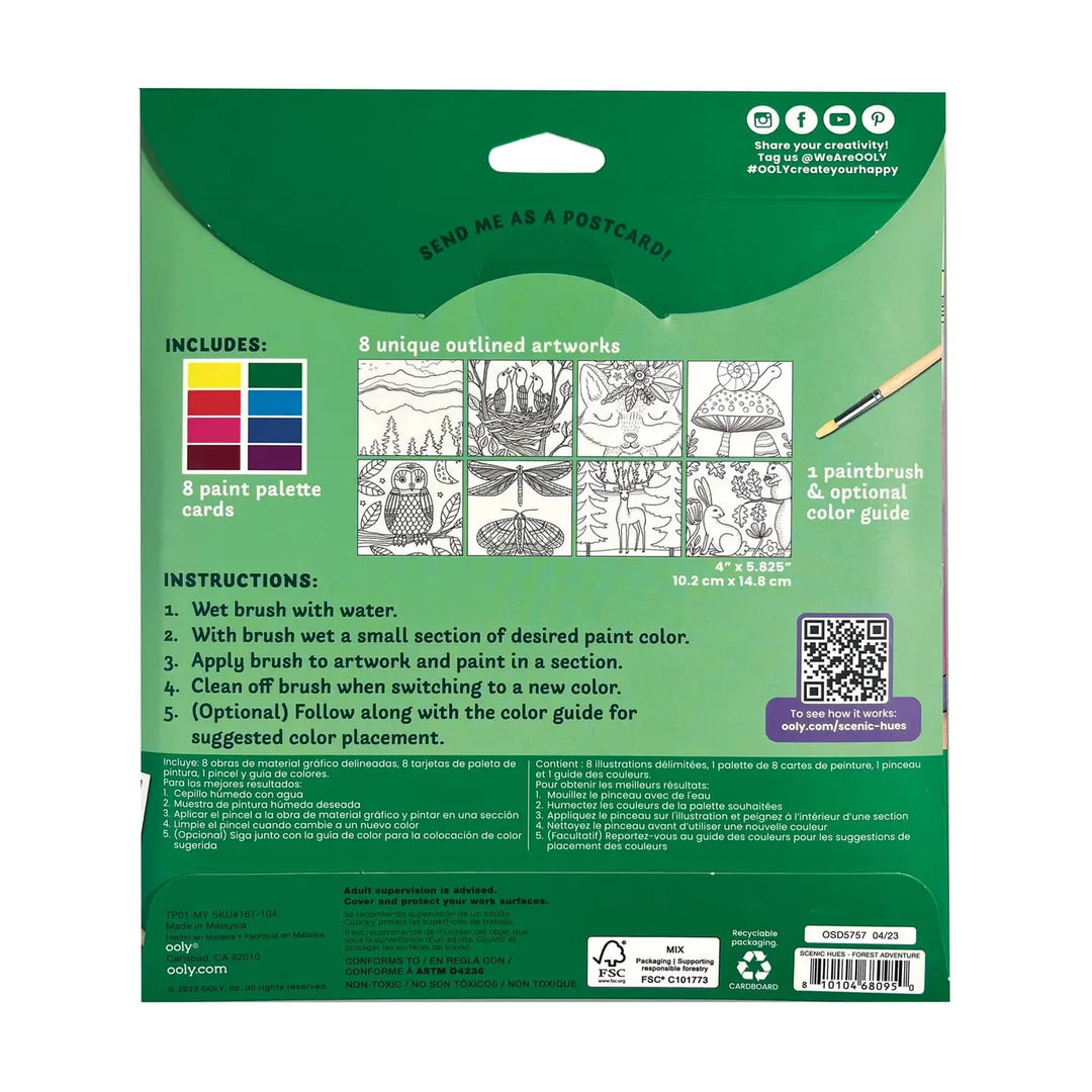 Ooly - Scenic Hues: DIY Watercolor Kit in Forest Adventure
