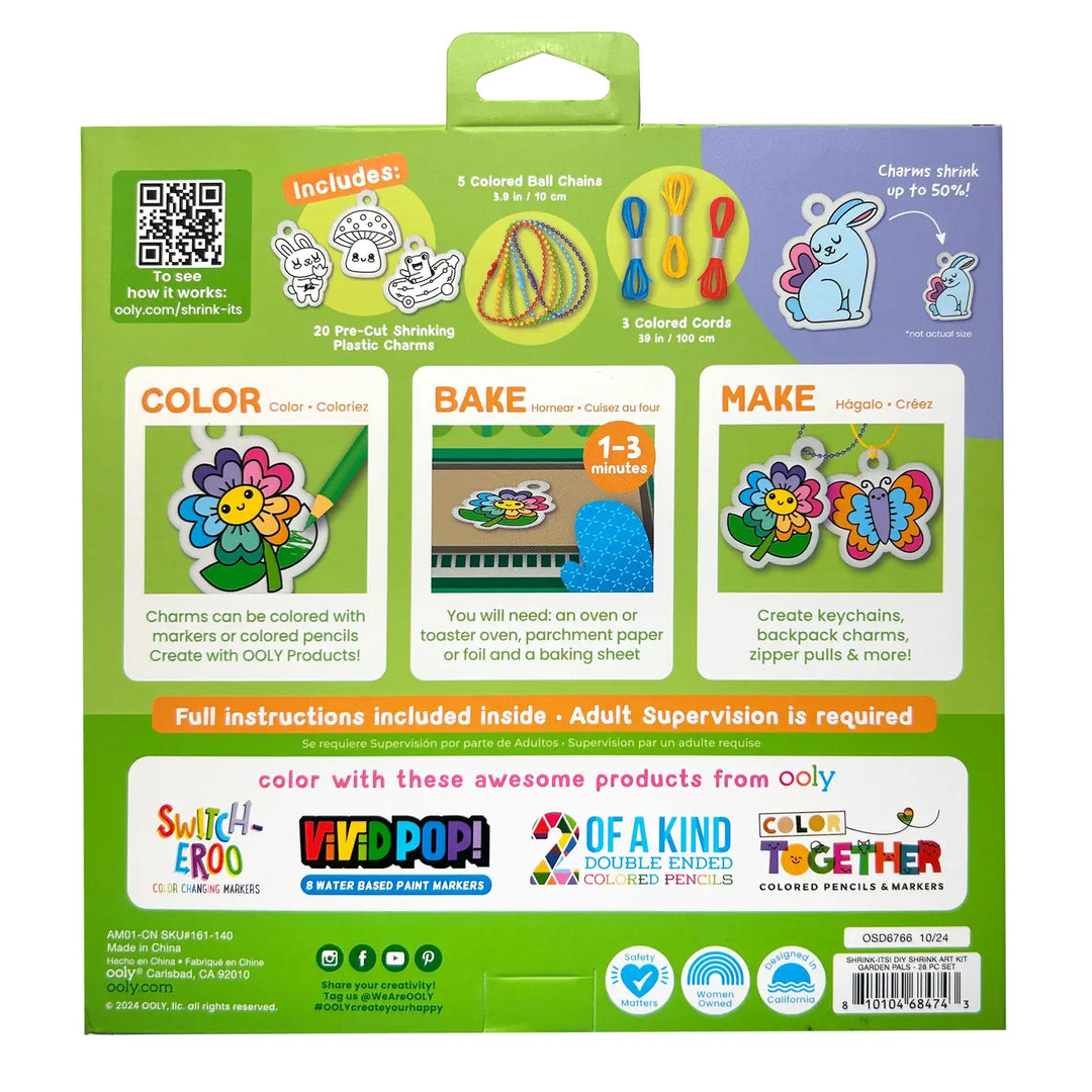 Ooly - Shrink-Its! D.I.Y. Shrink Art Kit in Garden Pals