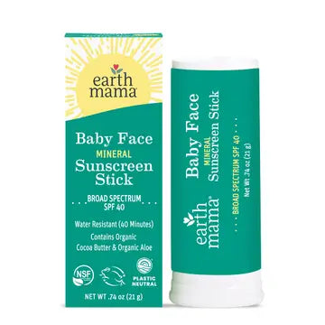 Earth Mama - Baby Face Mineral Sunscreen Face Stick -SPF 40