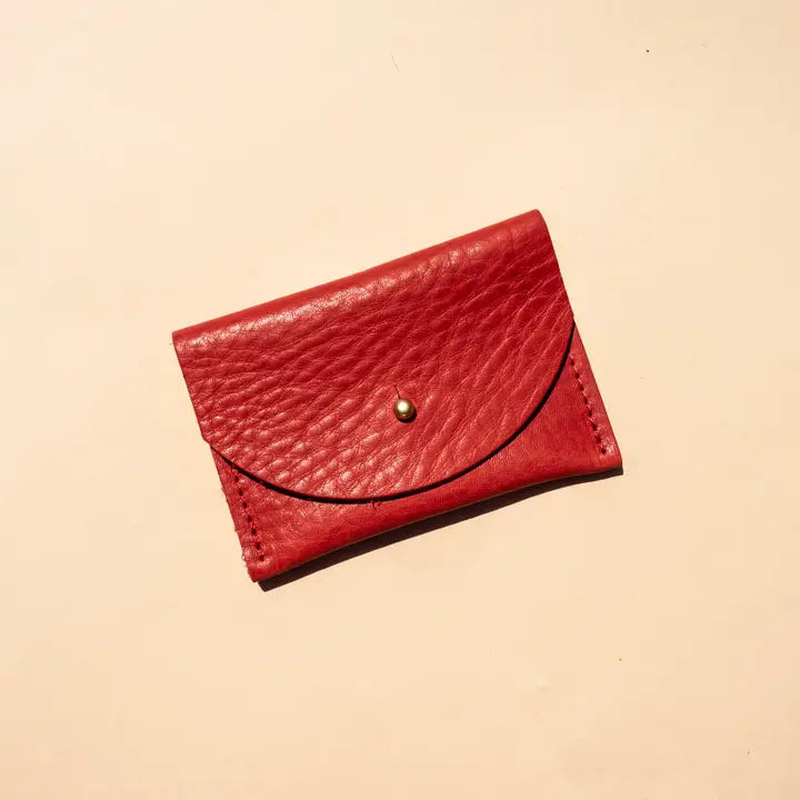 Primecut – Tomato Leather Card Holder