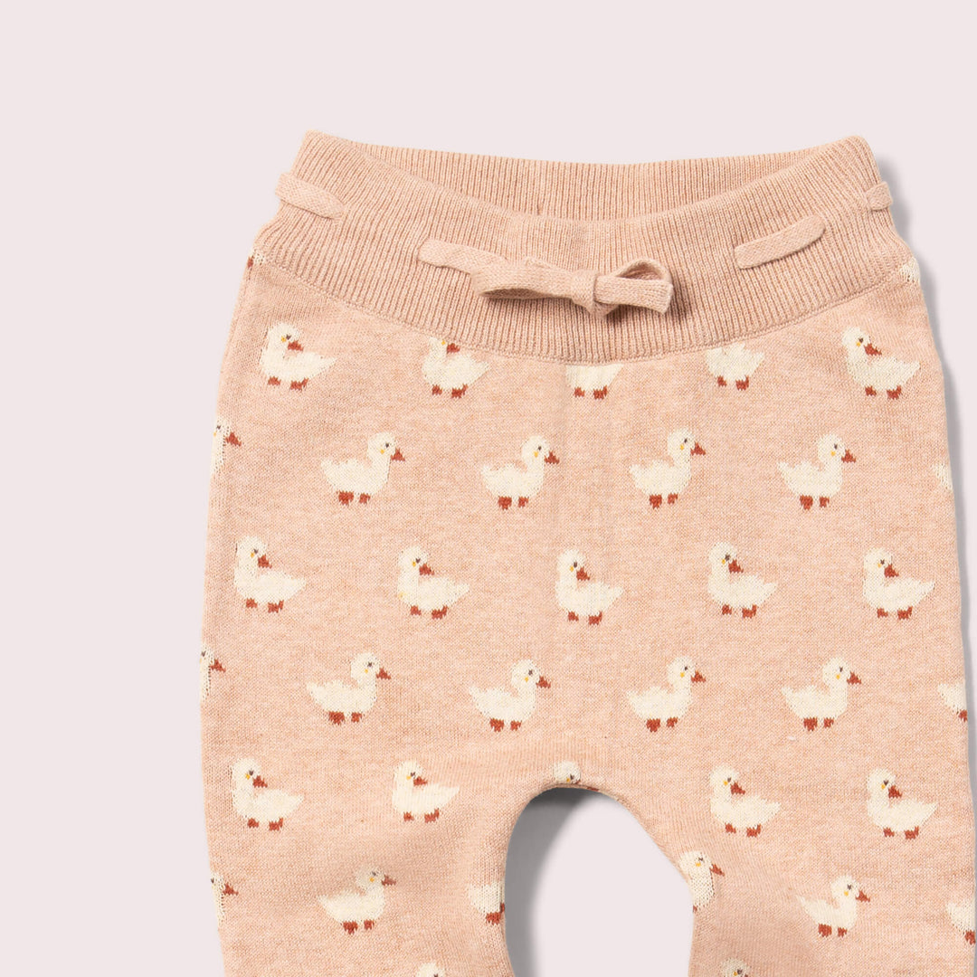 Little Green Radicals –– Puddle Ducks Organic Cotton Knitted Joggers
