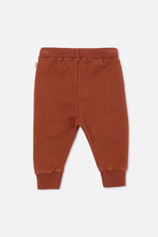 My Little Cozmo – Altair Soft-Touch Fleece Baby Pants in Brown