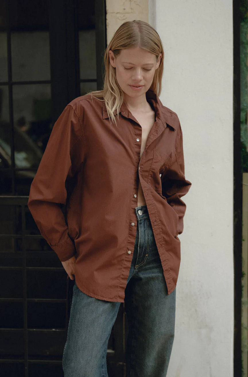 AMO Denim – Ruth Oversized Shirt in Cocoa