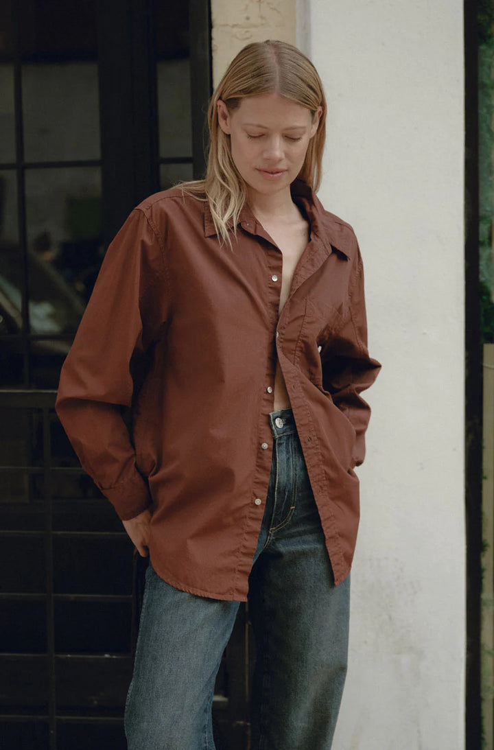 AMO Denim – Ruth Oversized Shirt in Cocoa
