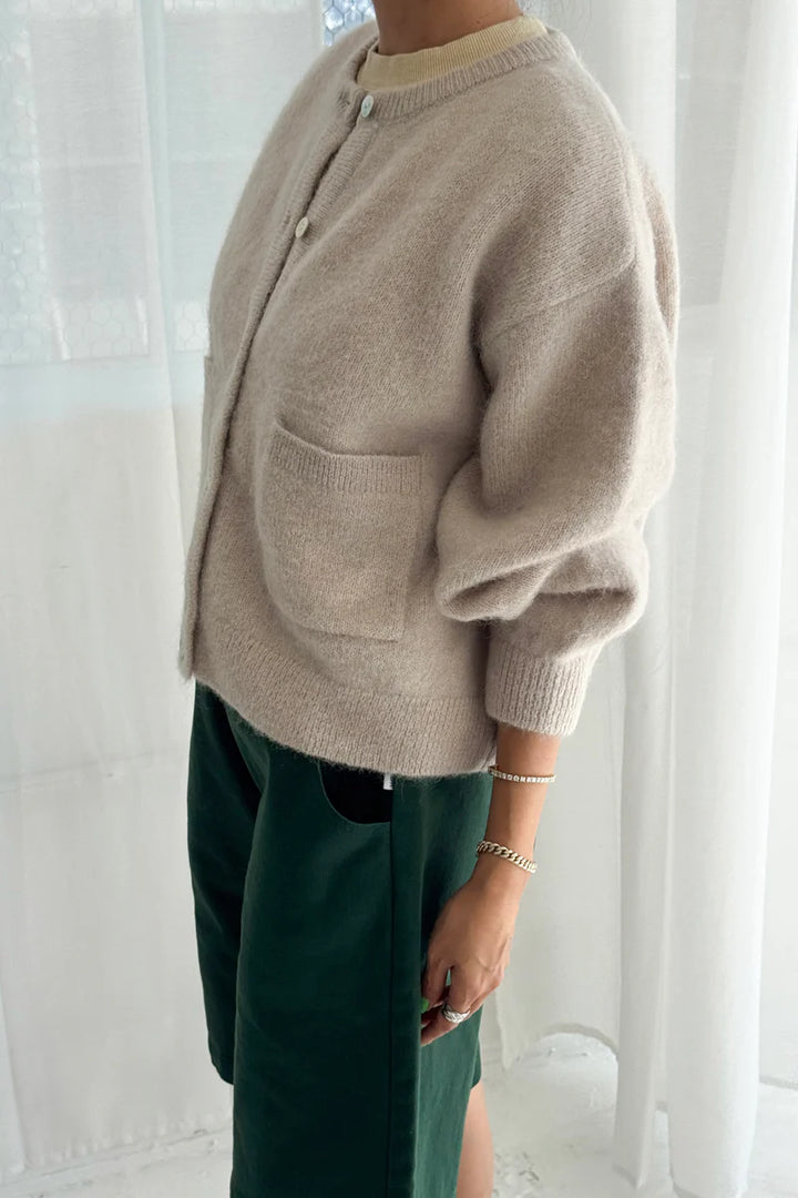 Le Bon Shoppe - Amelie Alpaca Cardigan in Smoke