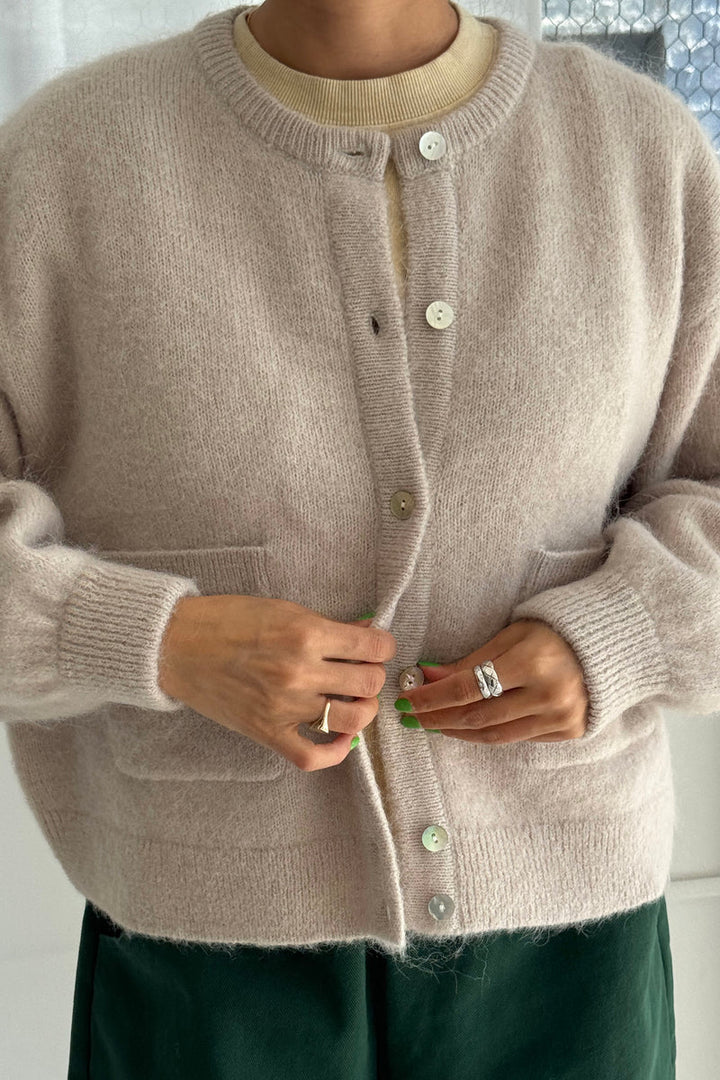 Le Bon Shoppe - Amelie Alpaca Cardigan in Smoke