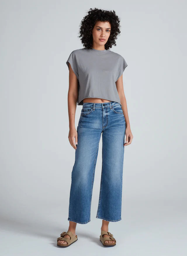 ASKK NY – Mid Rise Crop Wide Leg in Clean Venice