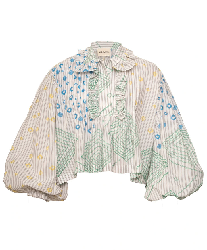 V De Vinster – Baya Blouse in Lemon Flori